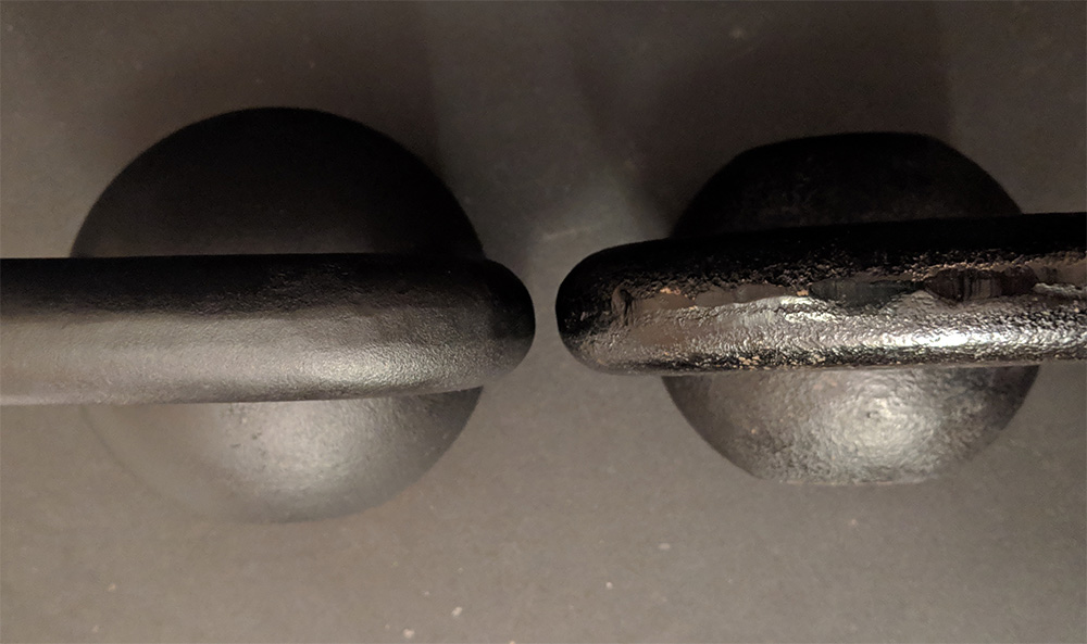 Powder Coated Kettlebell Topside Compared Powder Coated Kettlebell Topside Compared