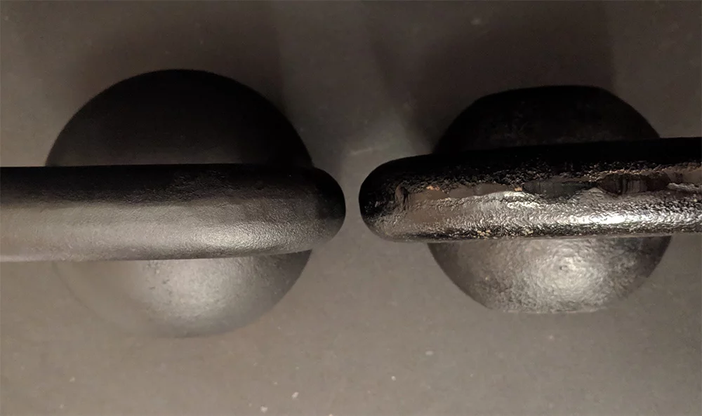 Powder Coated Kettlebell Topside Compared Powder Coated Kettlebell Topside Compared