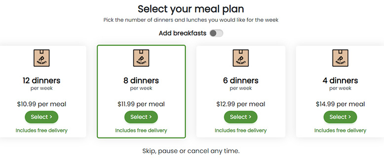 Meal Plan Subscription Options