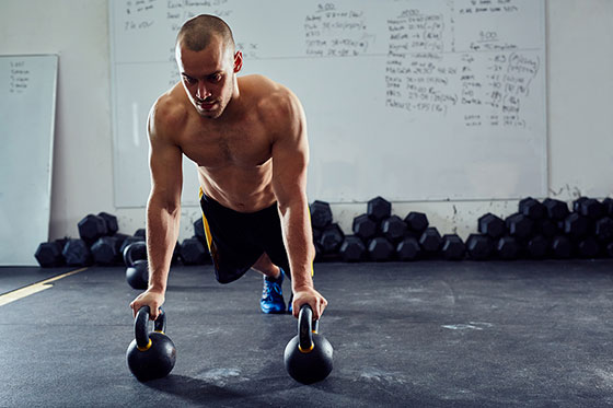 Kettlebell Push Up