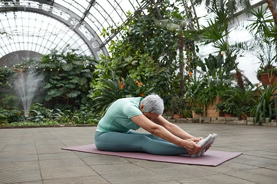 Elderly Woman Stretching Elderly Woman Stretching