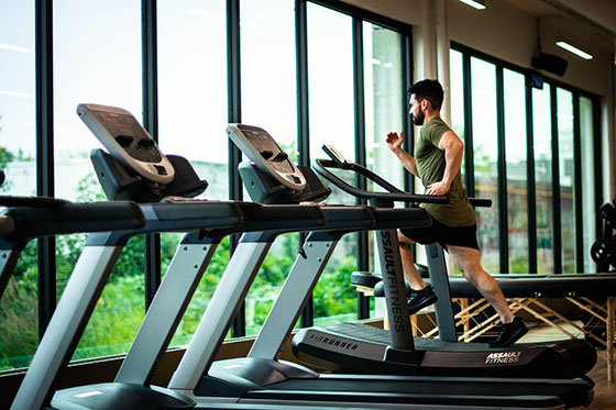 Man on treadmill